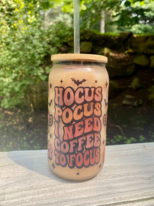 Hocus Pocus I Need Coffee To Focus Beer Can