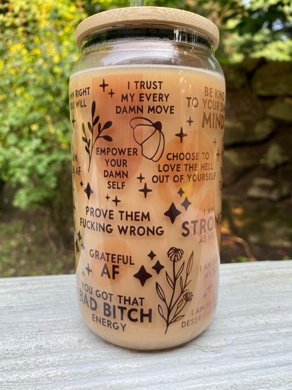 Snarky Daily Reminders Glass Beer Can