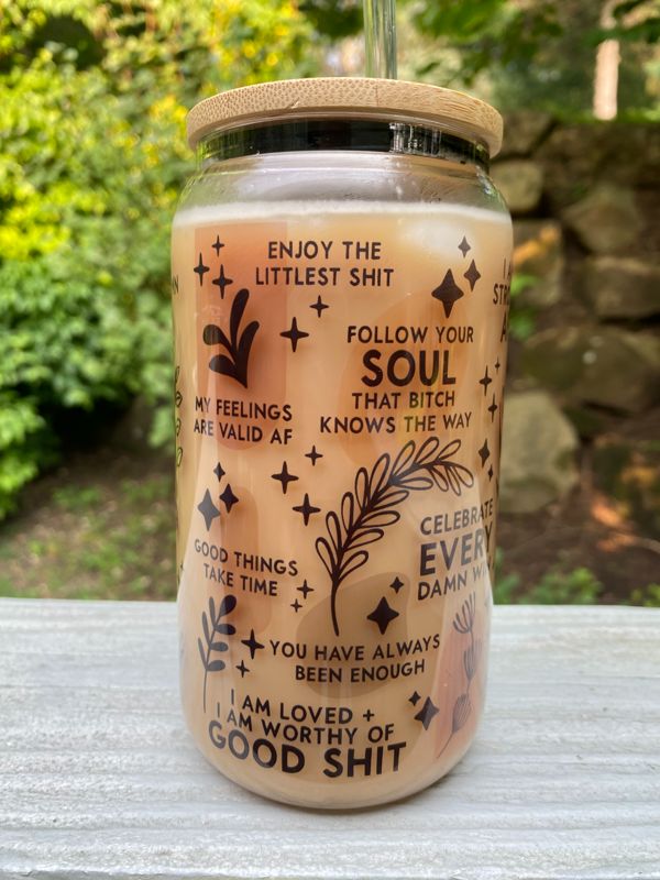 Snarky Daily Reminders Glass Beer Can