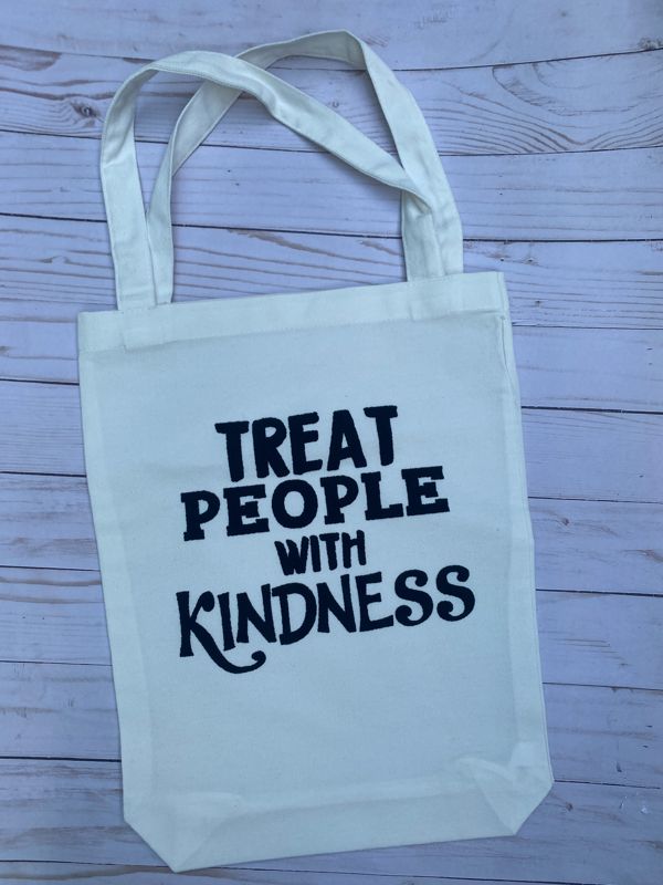 Treat People with Kindness Canvas Tote Bag