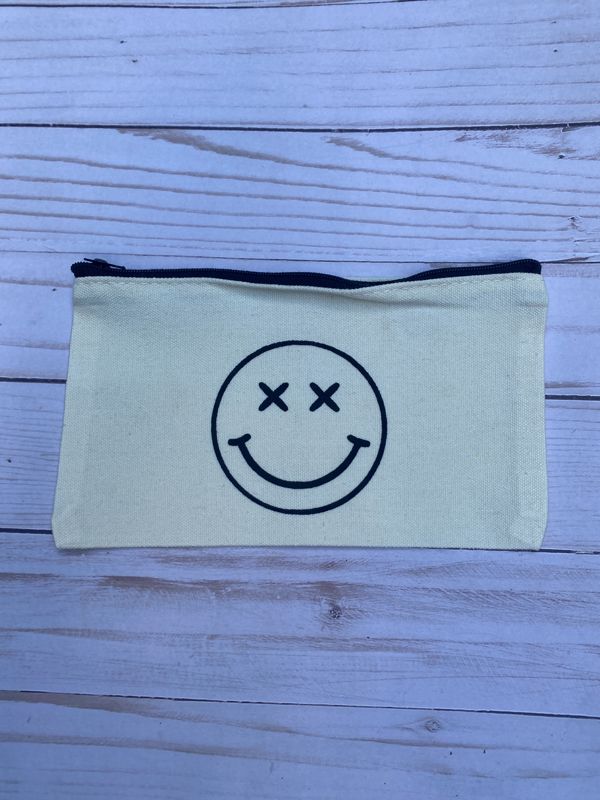 Smiley Makeup Canvas Tote