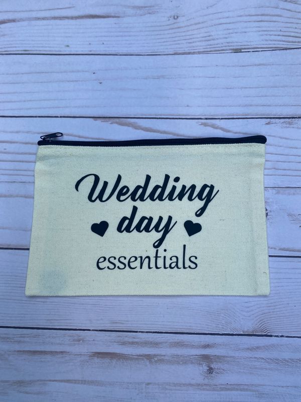 Wedding Day Essentials Makeup Canvas Tote