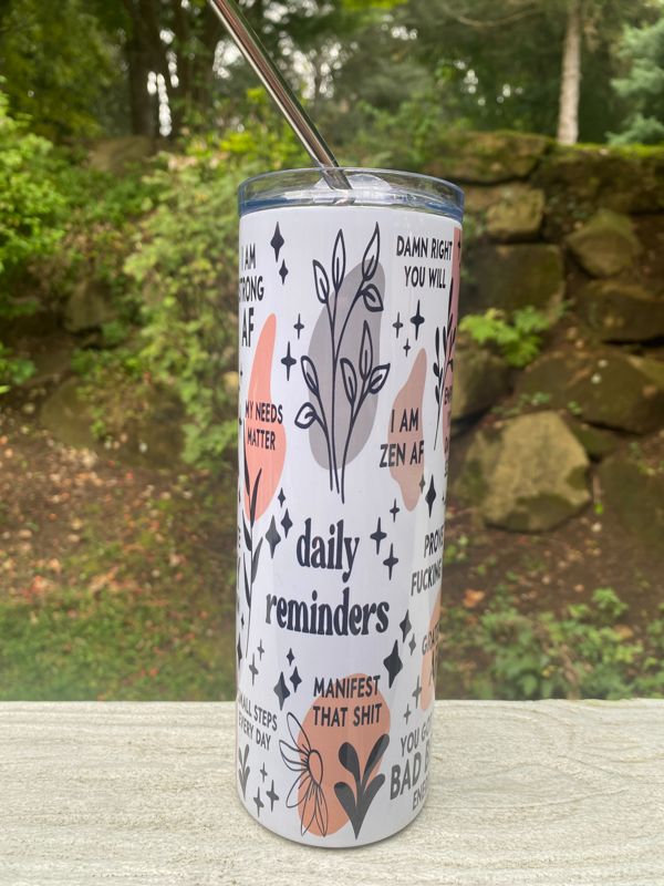 Vulgar Daily Reminders 20 oz Skinny Tumbler
