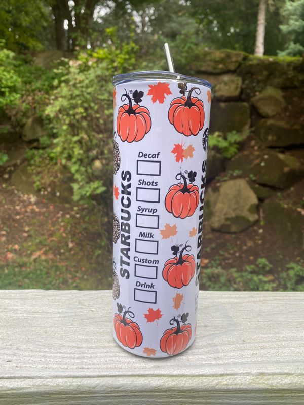 Halloween Starbies 20 oz Skinny Tumbler