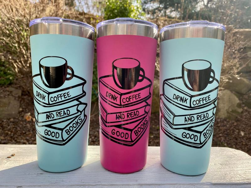 Drink Coffee and Read Good Books Insulated Tumbler with Lid