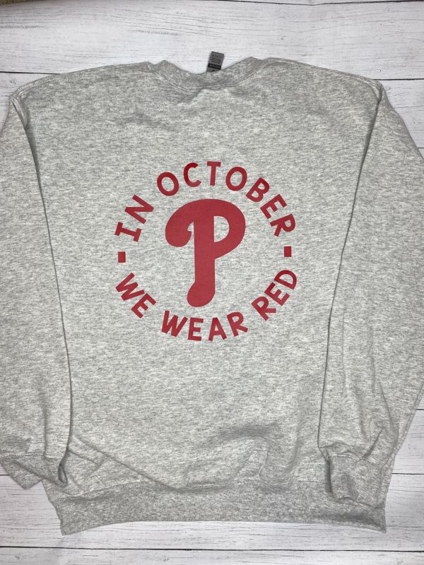 In October We Wear Red Crewneck