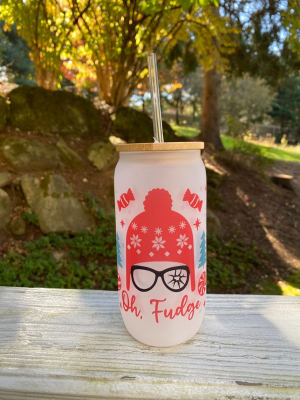 Oh Fudge Glass Beer Can