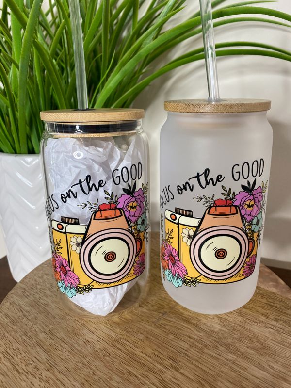 Focus on the Good Glass Beer Can