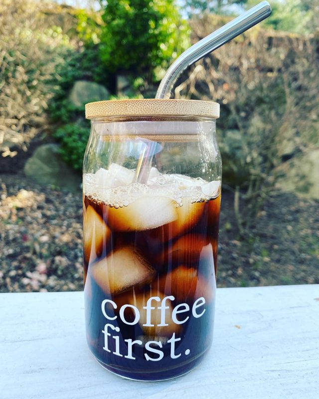 Coffee First 16oz. Glass Beer Can
