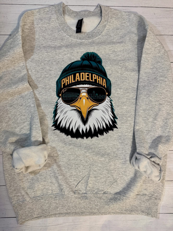 Eagles Head Crewneck Sweatshirt