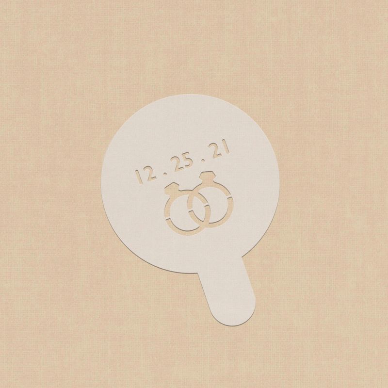 Custom Wedding Gift | Cappuccino Stencil | Cocktail Stencil | Latte Stencil Wedding Favor | Coffee |  Bridal Shower Gift (4, Initials (A))