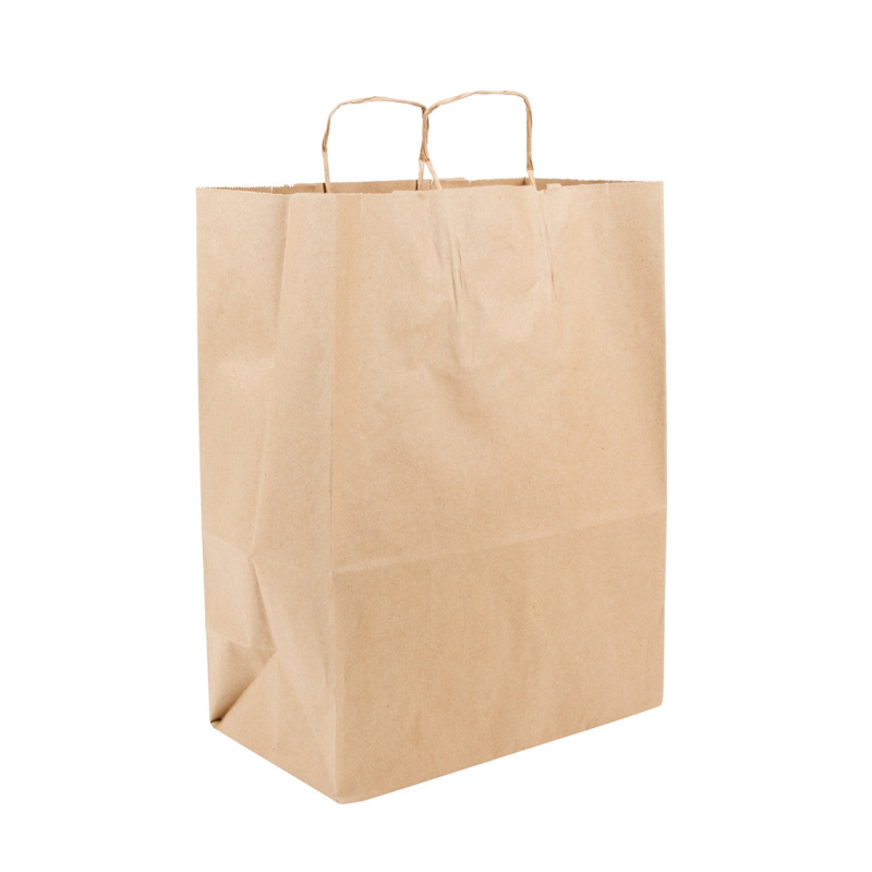 250/bdl13x7x17" Senior Nat Kraft Shop Bag W Handle