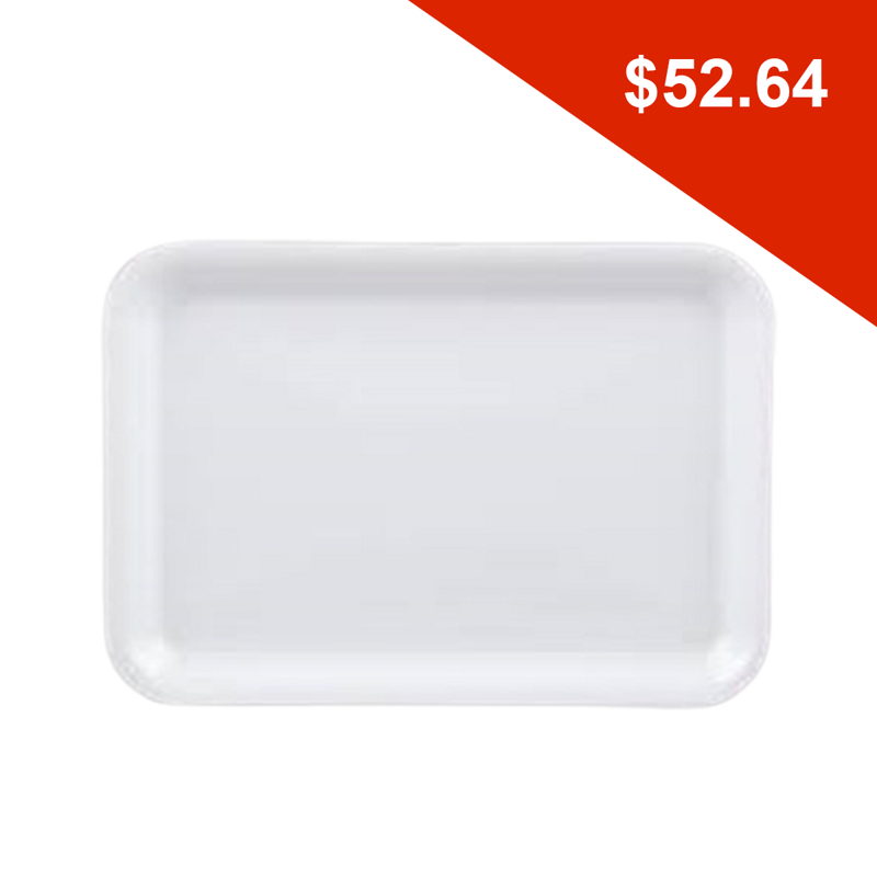 500/cs White 10"x8" Meat Tray