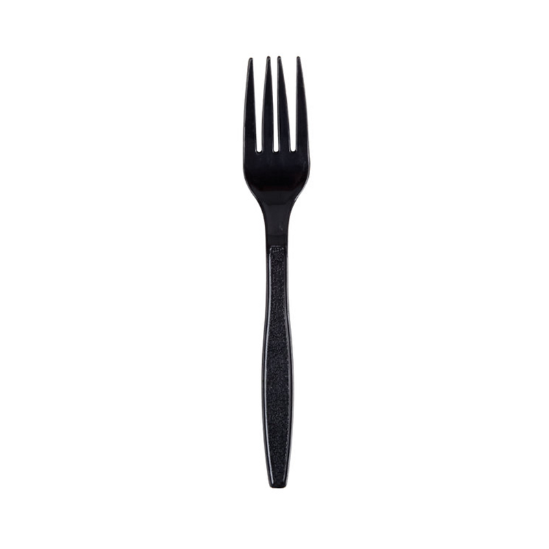 1M/cs Heavy Weight Black Plastic Forks