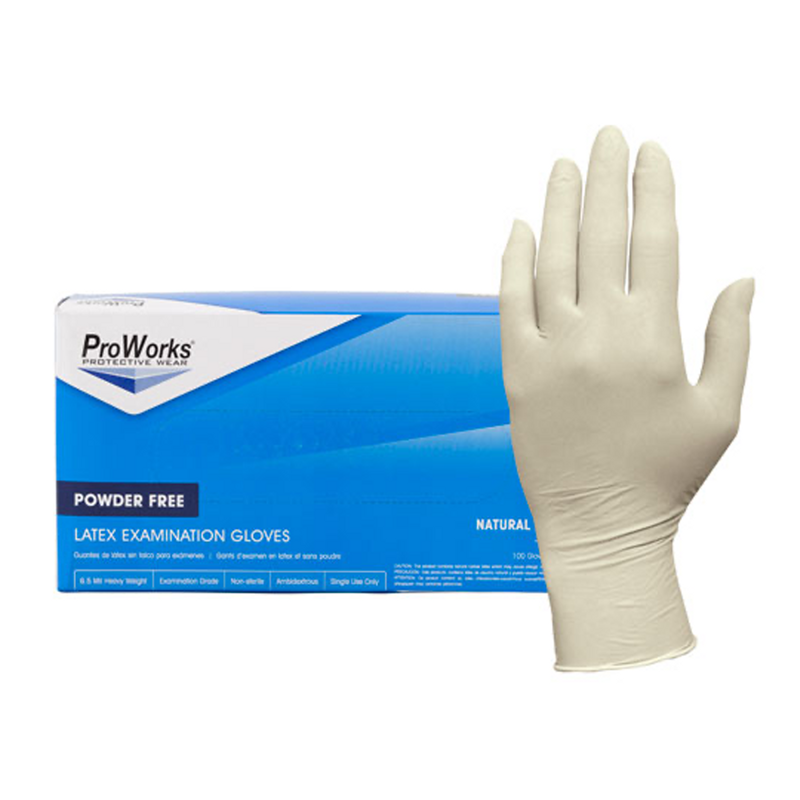 Gloves Total Grip P-F Latex, Natural, MEDIUM