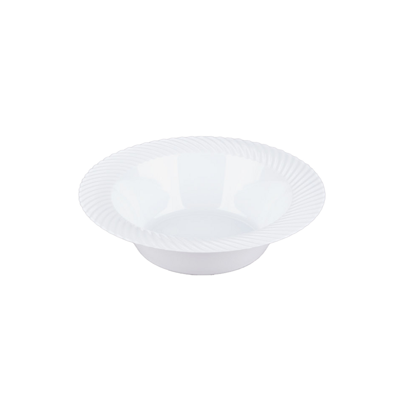 180/cs Visions Wave 6 oz. White Plastic Bowl