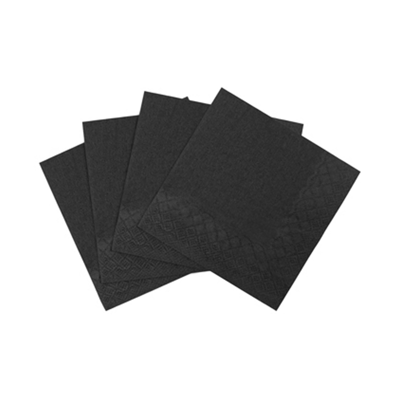 10x10 2 Ply Black Bev/Cocktail Napkins 1000/ Case