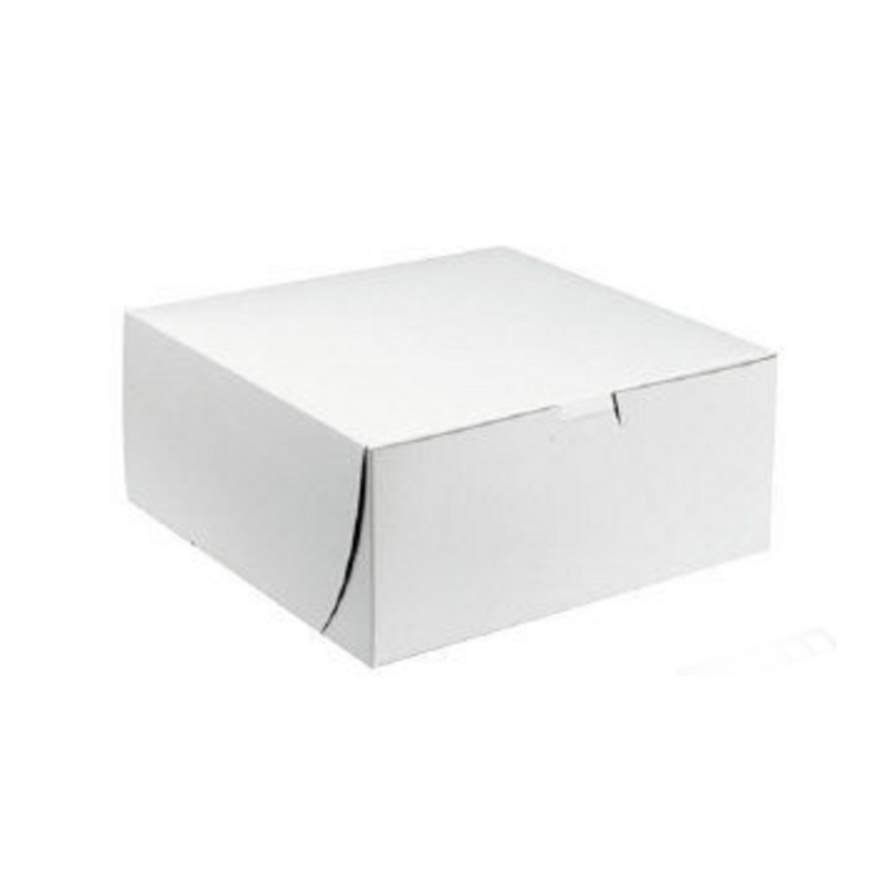 250/bdl 8x8x2.5" Cake & Pie Box 1 pc Corner Lock