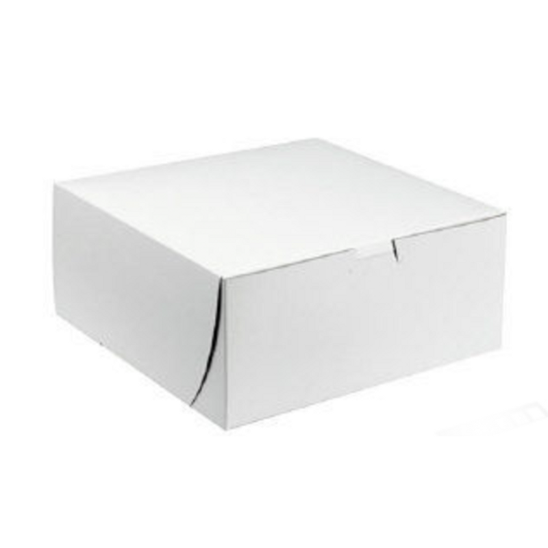 250/bdl 9x9x2.5" Cake & Pie Box 1 pc Corner Lock