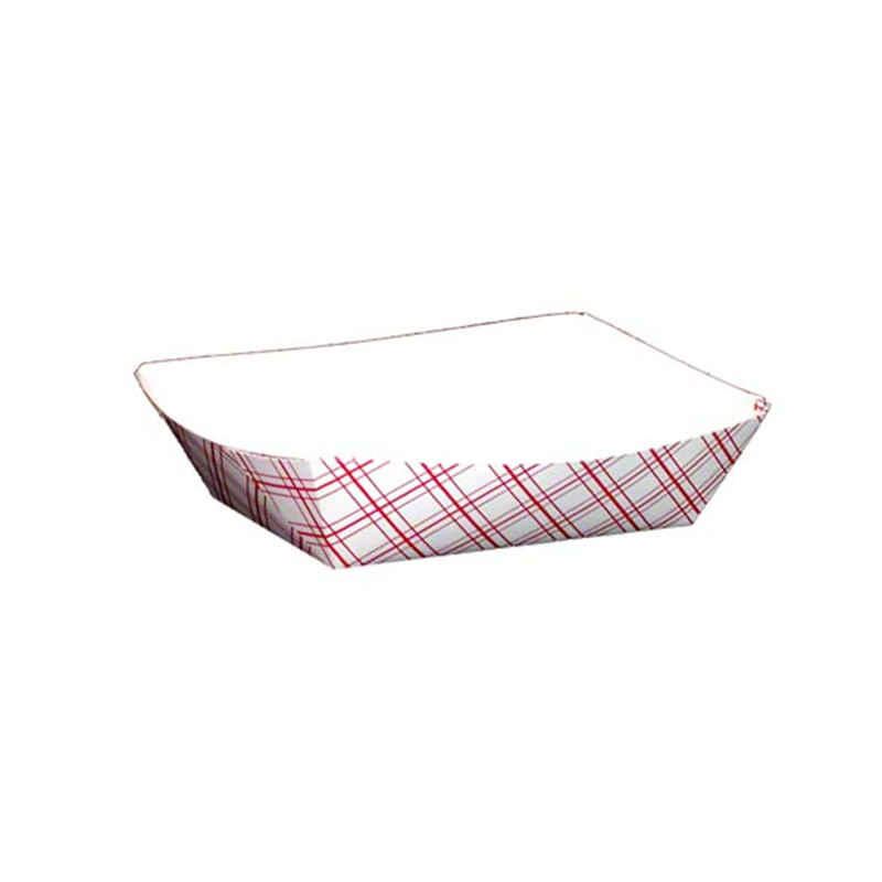 2/250 Empress Food Tray 5lb Red Plaid