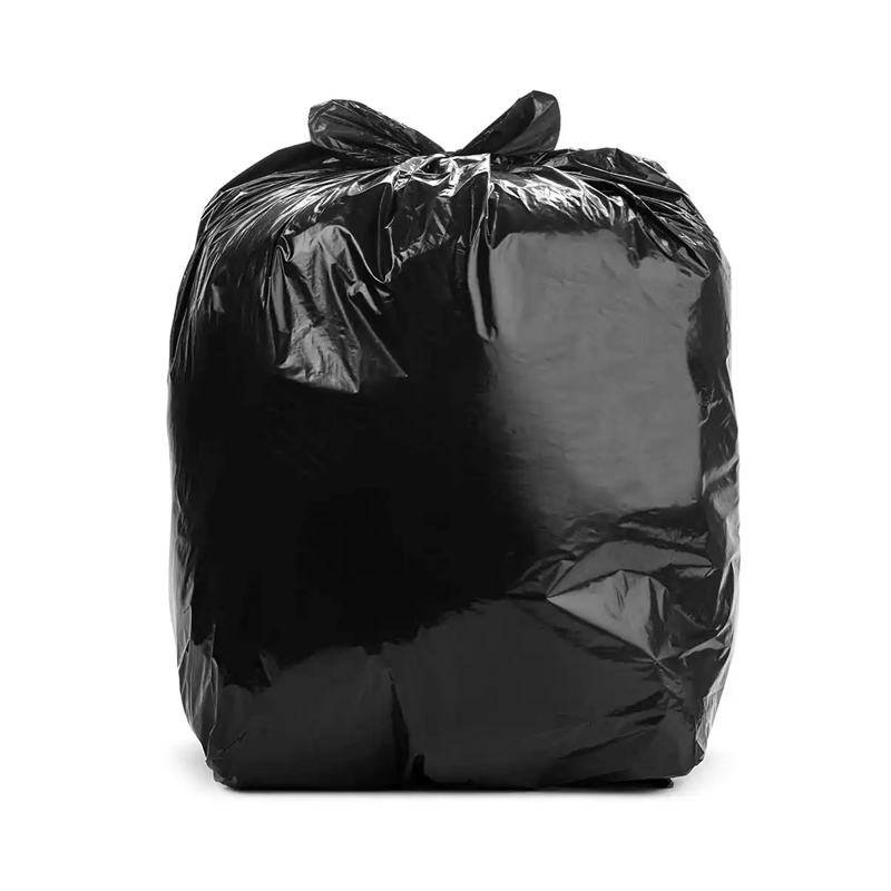 20/25 30x37 8mic Black High Density Can Liner on Roll