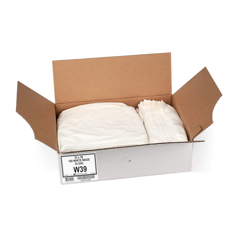 150/cs 33 x 39 White Can Liner Bag