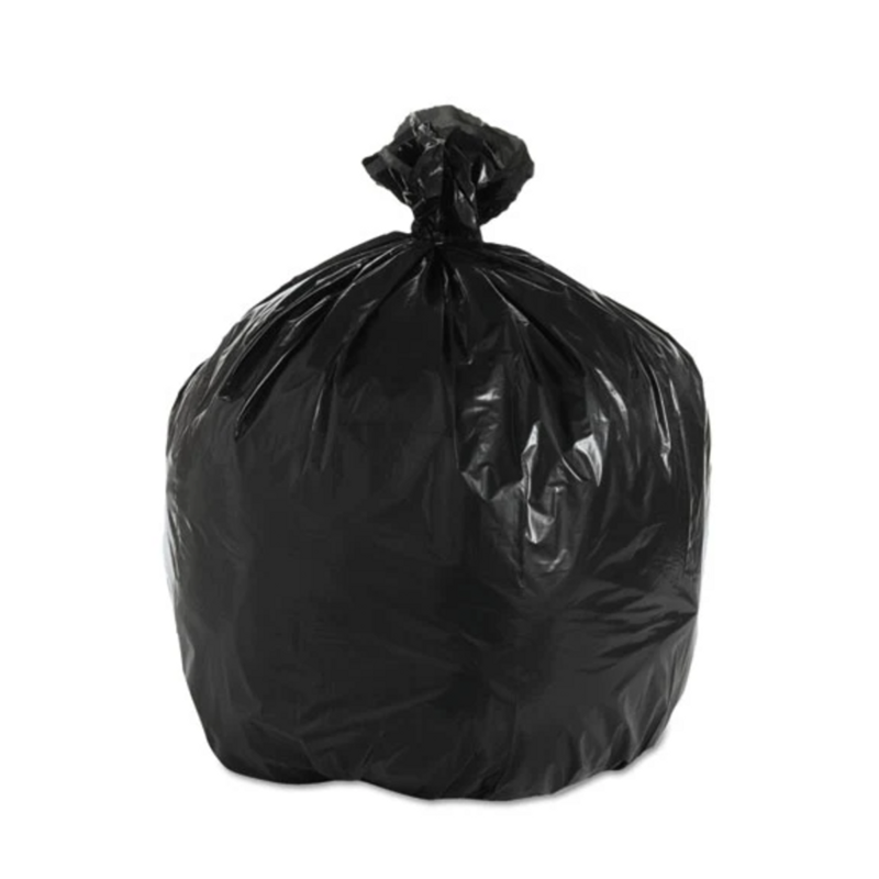 1000/cs 24x24 6 mic Black 7-10 gal High Density Liners