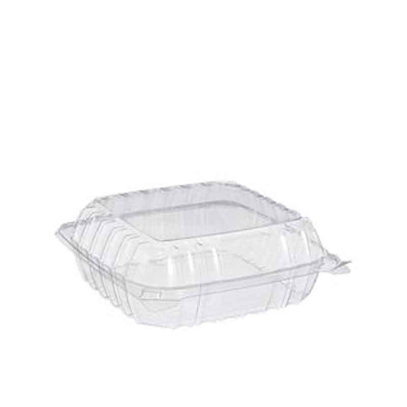 250/cs 8.5x8.5x3 Clear Hinge Container