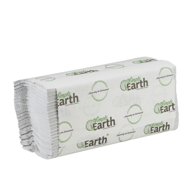 S1010 Simple Earth C-Fold Towel 11.42" X 10" White 2400 / cs