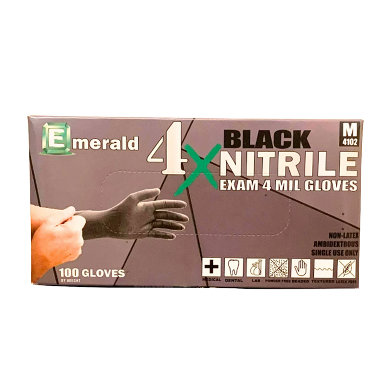 10/100 Black Nitrile Powder Free 4mil-Medium