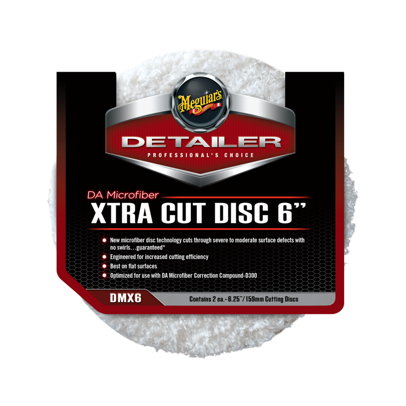 Meguiar's DMX6 DA (Dual Action) Microfiber 6" Xtra Cut Disc 2 Pack