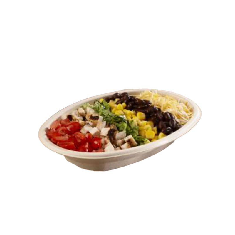 300/cs 9"x6" 16oz Oval Pulp Max Burrito Bowl