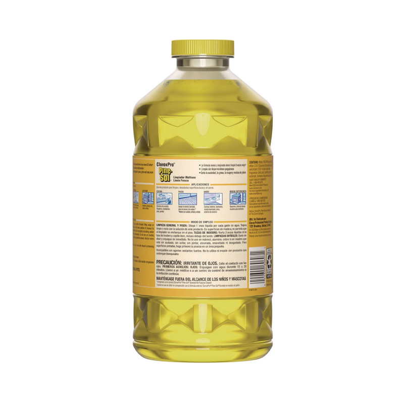 Clorox Pine-Sol Multi-Surface Cleaner 80 fl oz., Lemon Scent , Yellow 3 / cs