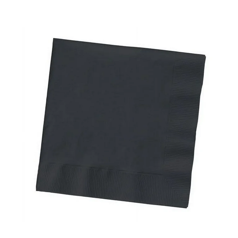 4/250/cs 2 Ply Empress Black Beverage Napkins
