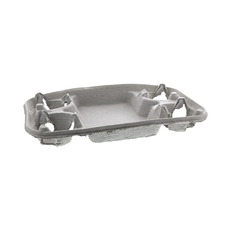 210/cs Pactiv Carry Safe 4 Cup Carry Tray w/Food Tray