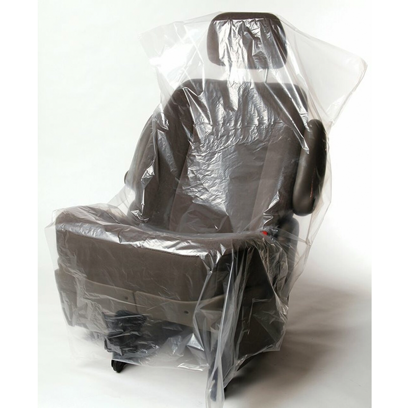 500/roll 38"x32" Plastic Seat Covers 0.5mil W/Core