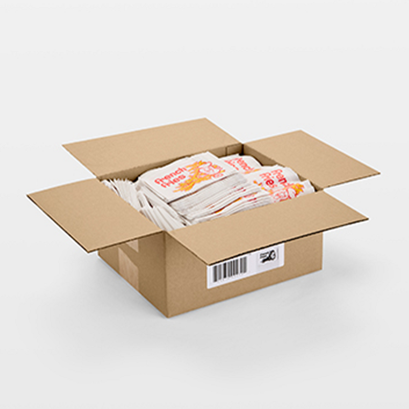 2000/cs 5 1/2" x 1" x 4" White French Fry Bag