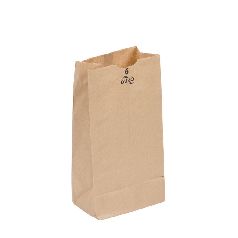 500/bdl #6 lb Kraft Grocery Bag