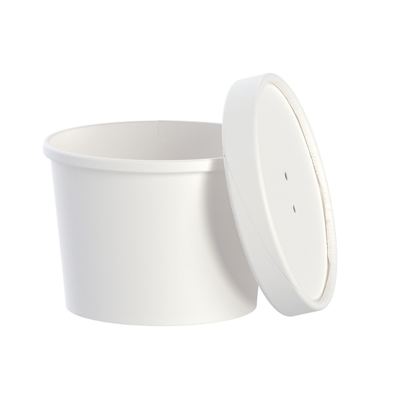 250 12 oz Flex Paper Container w/ lid