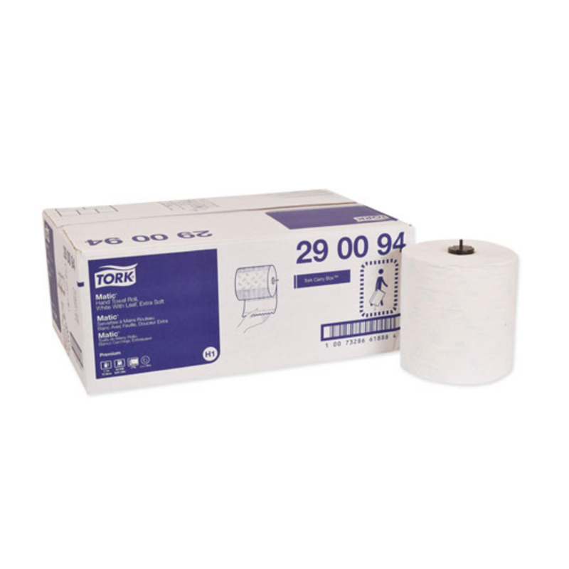 6/cs Essity Tork Premium Soft Matic Hand Towel White 7.7" X 300' 2-Ply
