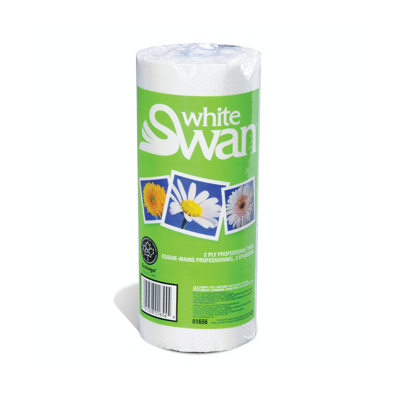 30/80 2ply 10.9x8.6" Kruger White Swan Kitchen Roll Towel