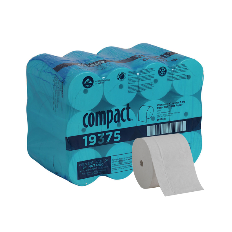 36/cs Coreless Compact 2 Ply Toilet Tissue
