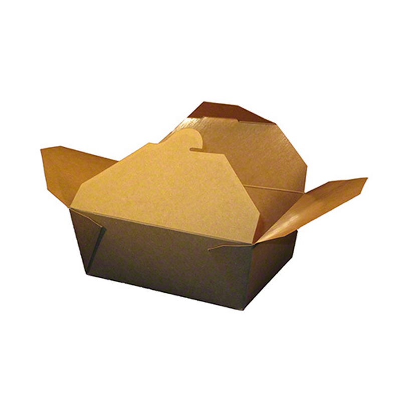 300/cs #8 Kraft Folded Eco Box 6"x4"x2.5"