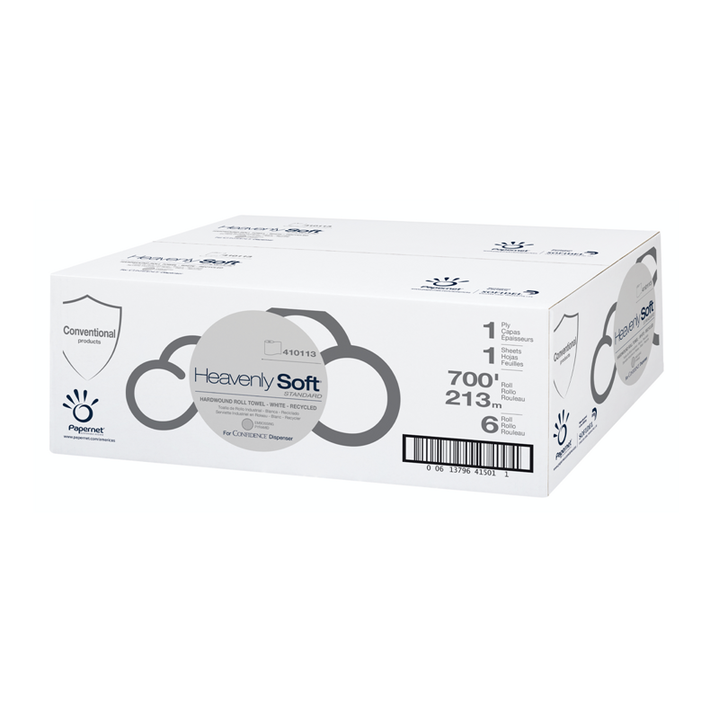 6/700' Heavenly Soft White 1 Ply Hard Wound Towel 00613796415011