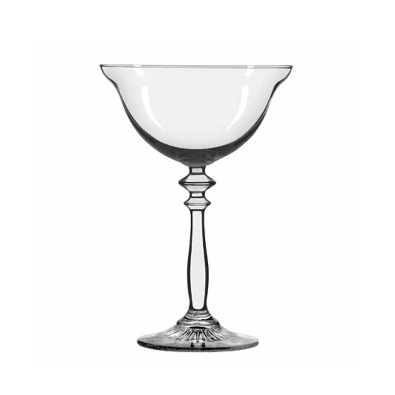 12/cs Cocktail Glass 8.25 oz Coupe Embossed Footplate