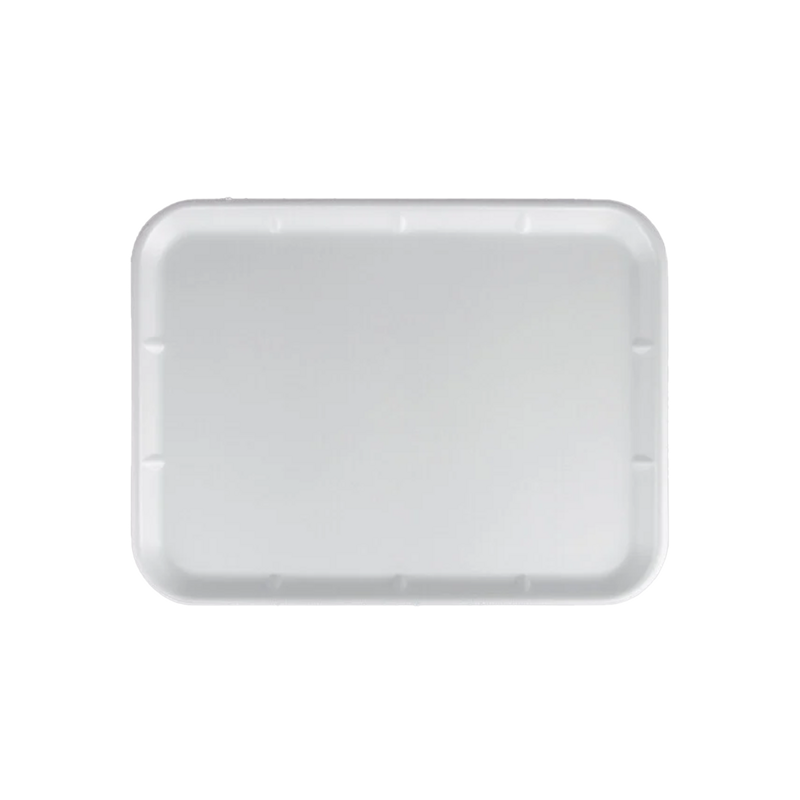 100/cs 10x14 White Foam Tray