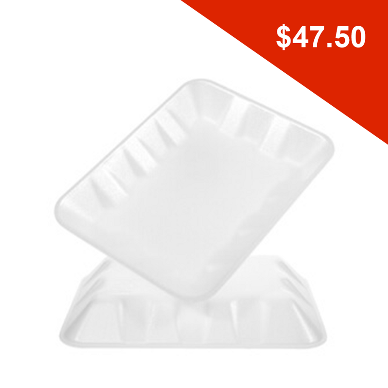 500/bundle 1004D White Tray 9 1/4 x 7 1/4 x 1 1/4