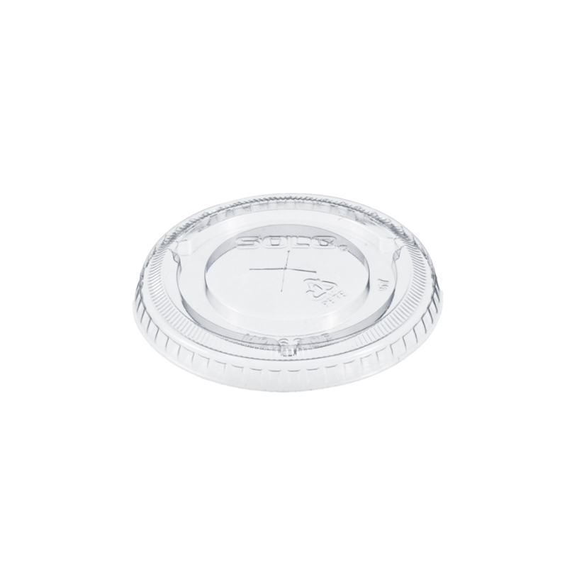 25/100 Dart Clear Flat lid w/Straw Slot Fit Y9, Y10, P10, P10R