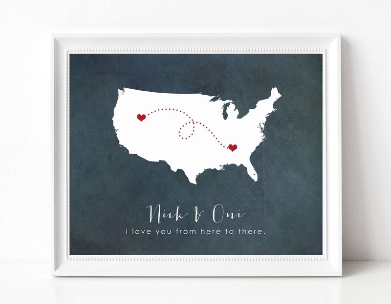 USA Silhouette Map Art - Textured Background