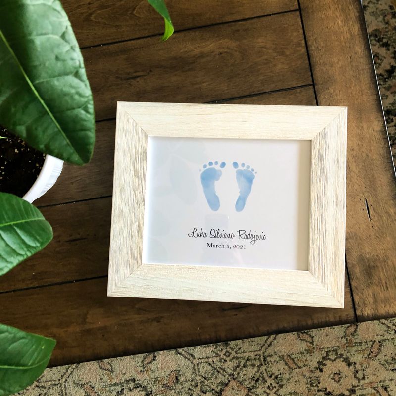 Watercolor Baby Footprint Art